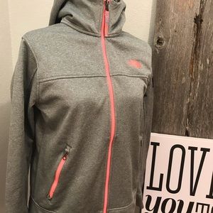 The North Face Jacket/ Hoodie Grey/Pink Juniors 18